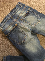 Next Mid Blue Distressed Frayed Boys Jeans - Boys 6-7yrs