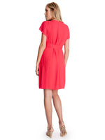 Seraphine Camden Coral Red Tunic Dress - Size Maternity UK 12