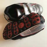 Gola Silver Black & Red Double Velcro Strap Trainers - Boys Size Infant UK 8 EUR 26