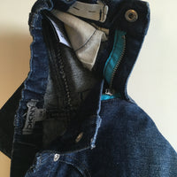 DKNY Baby Boys Designer Dark Blue Denim Shorts - Boys 12m