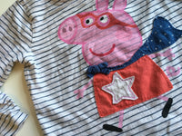 Next Peppa Pig Super Hero Striped L/S Top - Playwear - Girls 12-18m