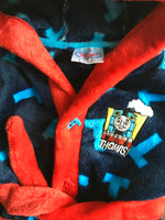 Thomas & Friends Boys Plush Hooded Robe Dressing Gown Thomas The Tank Engine - Boys 12-18m