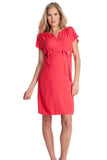 Seraphine Camden Coral Red Tunic Dress - Size Maternity UK 12