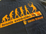 Tennis Evolution Blue & Orange T-Shirt - Unisex 9-10yrs