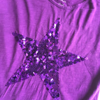 Matalan Girls Purple Sleeveless Top with Sequin Star - Girls 10-11yrs