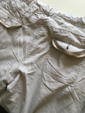 George Maternity Ecru Wide Leg Linen Mix Under Bump Trousers - Size Maternity UK 12
