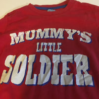 Mummy's Little Soldier Red L/S Boys Top - Boys 4-5yrs