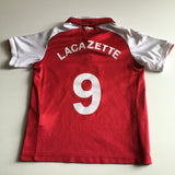 Puma Arsenal Boys Red/White Football Shirt Lacazette Number 9 - Boys 7-8yrs