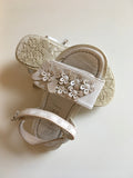 Bluezoo Girls' White Butterfly Applique Summer Sandals - Girls UK Size Infant 6 EUR 23