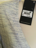 Brand New Next Maternity White/Blue Speckled S/S Top - Size Maternity UK 20