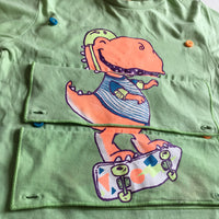 Tu Green Top with Interchangeable Dinosaur/Shark Design - Boys 3-4yrs