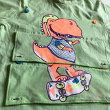 Tu Green Top with Interchangeable Dinosaur/Shark Design - Boys 3-4yrs