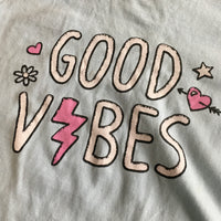 Good Vibes Girls Blue Pyjama Top - Girls 9-10yrs