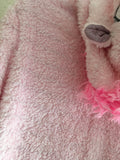 Tu Girls Unicorn Pink and Silver Zip Up Hooded Fleece Onesie - Girls 11-12yrs