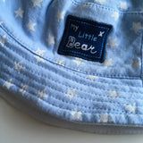 George Boys My Little Bear Blue Star Print Summer Hat - Boys 3-6m