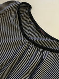 George Maternity Black Pinstripe L/S Scoop Neck Top - Size Maternity UK 16
