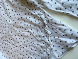 Tu White L/S Top with Black Mottled Spots and Frills - Girls 12-18m