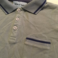 Mini A Ture Copenhagen Grey/Blue S/S Polo Shirt - Boys 6yrs