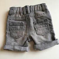 Denim Co Black Grey Denim Shorts with Adjustable Waistband - Boys 6-9m