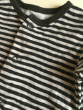 George Black/Grey Striped Baby Sleepsuit - Unisex First Size