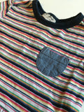 Next L/S Chest Pocket Multi Stripe Jersey Dress - Girls 9-12m