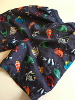 Matalan Boys Grey Tropical Fish Print Swimming Shorts Trunks - Boys 8-9yrs