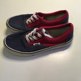 Vans Red/Navy Classic Canvas Shoes Trainers - Unisex Size UK 2.5