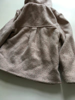 Tu Pink/Grey/Silver Tweed Look Wool Winter Coat with Hood - Girls 18-24m