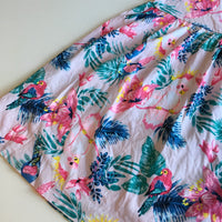 H&M Girls Tropical Bird Pink Sleeveless Summer Dress - Girls 8-10yrs