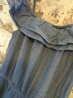 H&M Blue Denim Look Lightweight Summer Playsuit - Girls 8-9yrs