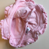 Baby Gap Pink Frilly Sun Hat with Flowers & Chin Strap - Girls 18-24m