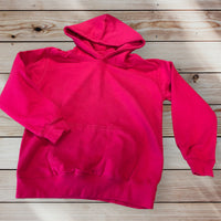 AWDis Fuschia Pink Girls Hoodie Jumper - Girls 7-8yrs