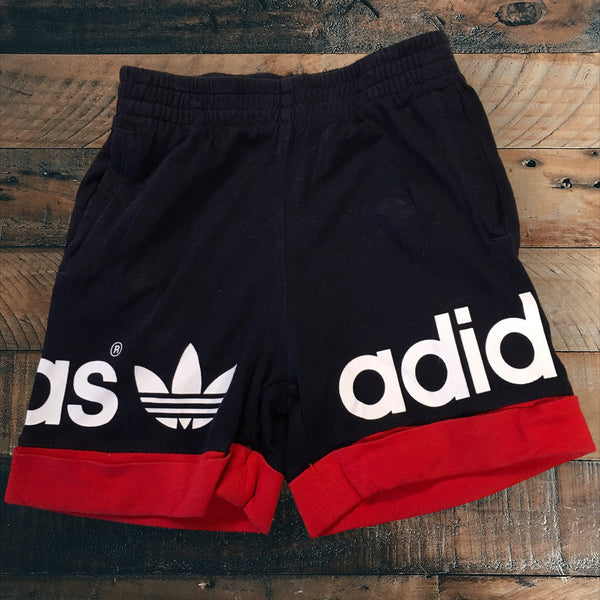 Adidas Baby Navy & Red Logo Jersey Shorts - Boys 12-18m