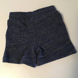 Primark Navy Mottled Jersey Elasticated Waist Shorts - Boys 9-12m