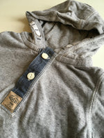 Next Baby Grey and Denim Lightweight Hoodie Jumper - Boys 3-6m