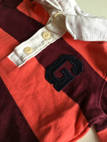 Baby Gap Orange/Maroon Striped L/S Rugby Shirt - Boys 3-6m