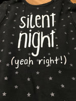 Next Silent Night Yeah Right Star Print Christmas Bodysuit - Unisex 0-3m