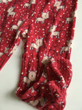 George Baby Red Reindeer Christmas Lights Trousers with Built in Feet - Girls 9-12m