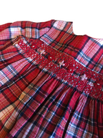 Next Beautiful Red Tartan Newborn Christmas Dress - Girls 0-1m
