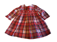 Next Beautiful Red Tartan Newborn Christmas Dress - Girls 0-1m