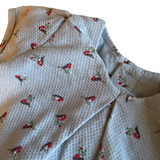 Mothercare Grey Textured Baby Christmas Dress Robins Print - Girls 1-3m