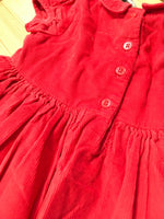 M&S Christmas Red Needlecord Baby Dress - Girls 6-9m