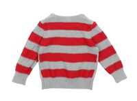 Mini Club Grey/Red Striped Rudolph Baby Christmas Jumper - Unisex 12-18m