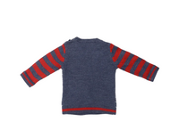 George Navy/Red Bear & Robin Baby Christmas Jumper - Boys 6-9m