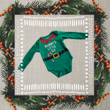 F&F Green Mummy's Little Elf L/S Christmas Bodysuit - Unisex 9-12m