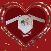 F&F White I Make Daddy's Heart Melt Christmas Snowman L/S Bodysuit - Unisex 9-12m