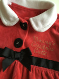 George Girls Plush Mummy's Christmas Cutie Santa Dress - Girls 6-9m