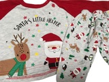 Primark Baby Red/Grey Santa's Little Helper Baby Christmas Pyjamas - Unisex 3-6m