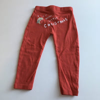 M&S Merry Little Christmas Robin Print Stretch Trousers - Unisex 12-18m