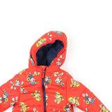 Paw Patrol Red Character Pups Print Quilted Hooded Coat with Mittens - Boys 12-18m